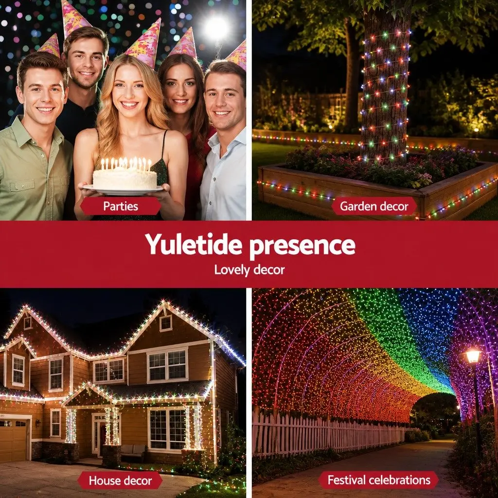 30M Rope Lights with 300 LED Multicolour Lights