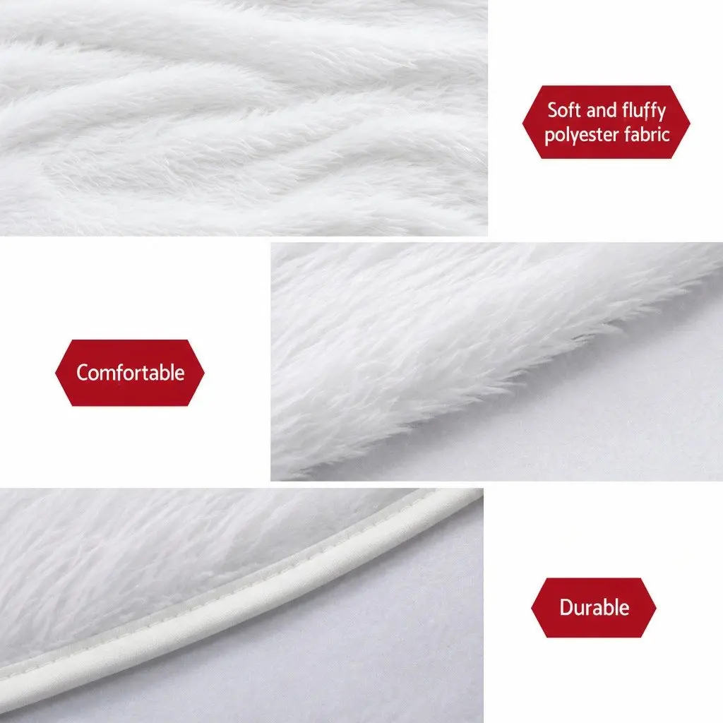 Christmas Tree Skirt Polyester 120cm White
