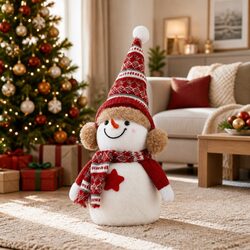 Delightful 35cm Plush Snowman Ornament for Christmas