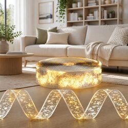 Premium 20M Christmas Lights with 200 LED Warm White Bulbs