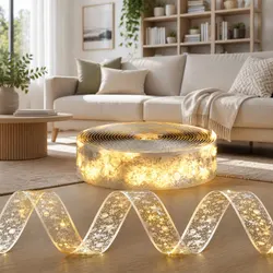 Premium 20M Christmas Lights with 200 LED Warm White Bulbs