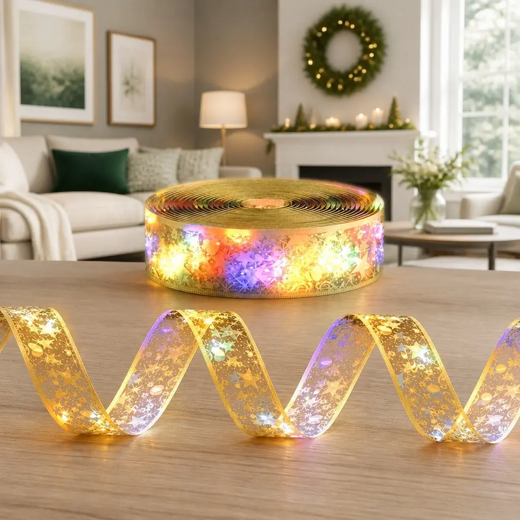 Ribbon String Light 20M 200 LED Golden Multi-coloured Indoor Outdoor