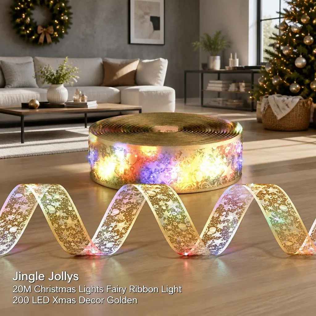 Ribbon String Light 20M 200 LED Golden Multi-coloured Indoor Outdoor