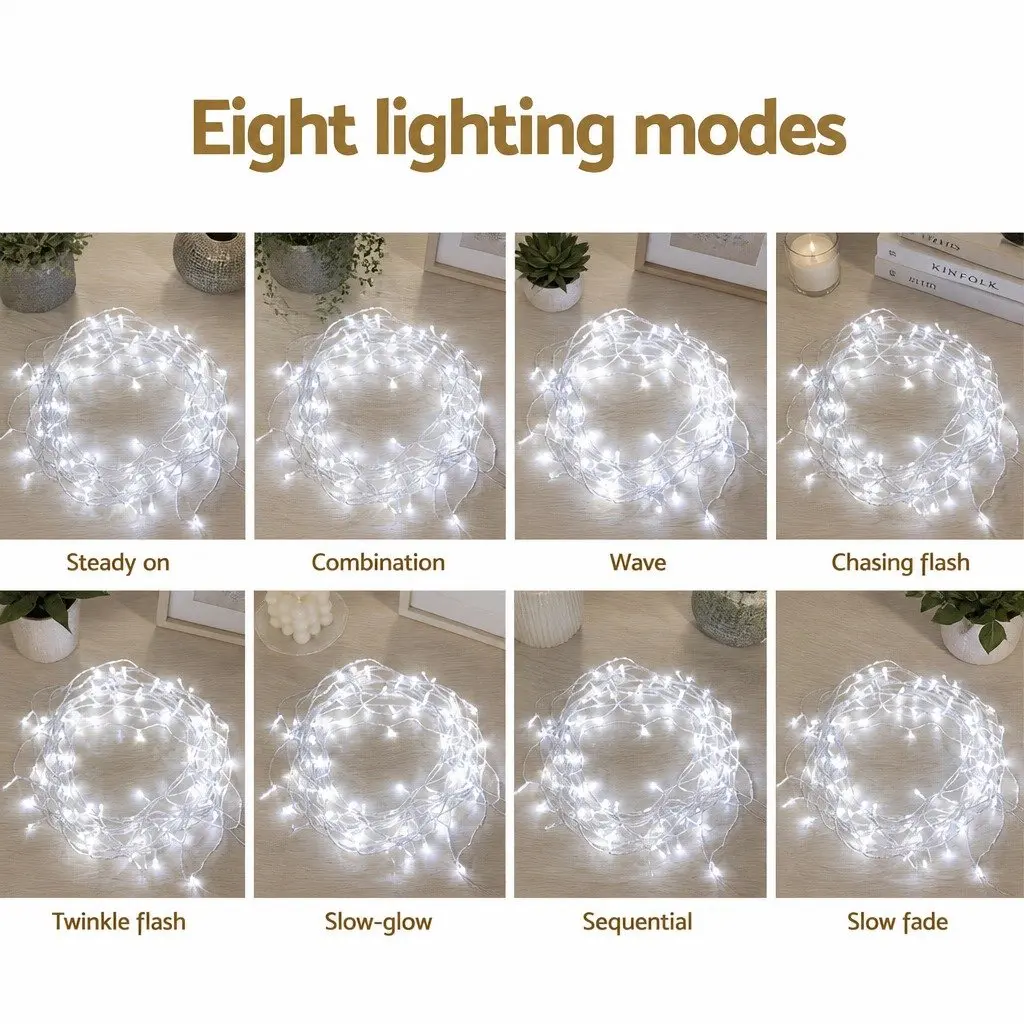 Christmas String Lights LED 100M Cool White Outdoor Indoor