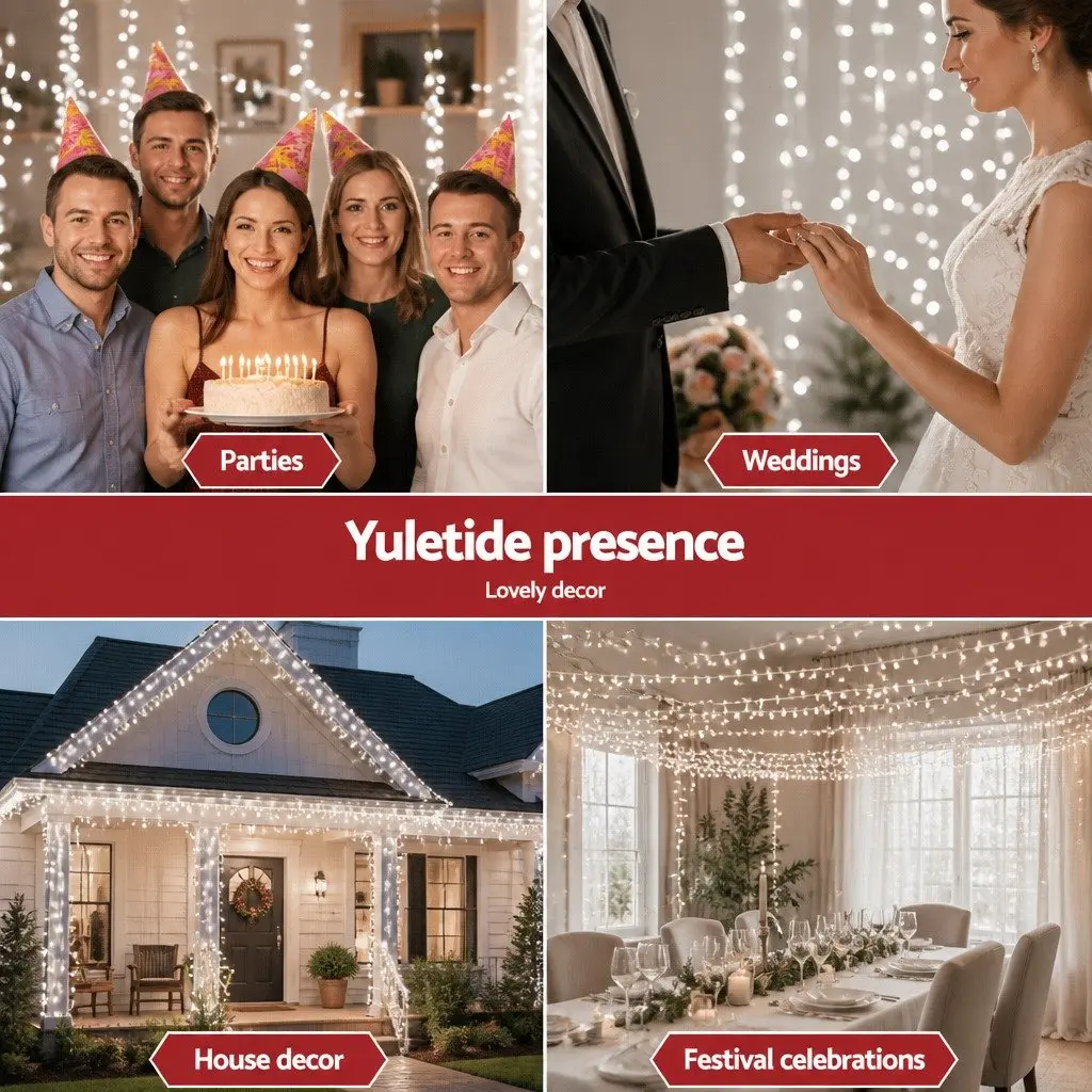 Christmas String Lights LED 100M Cool White Outdoor Indoor