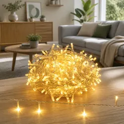 500 LED Warm White String Lights - 100M Length for Festivities
