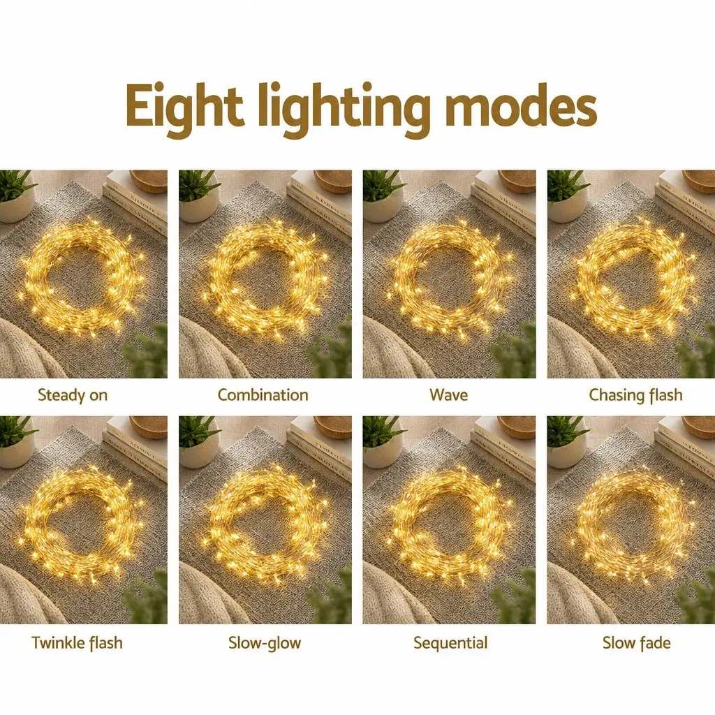 String Lights 100M Warm White LED Outdoor Indoor Decoration