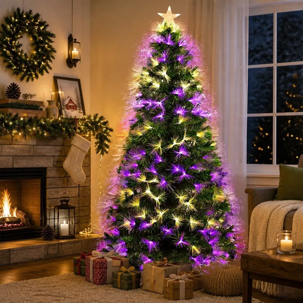Fiber Optic Christmas Tree PVC 1.8M Green