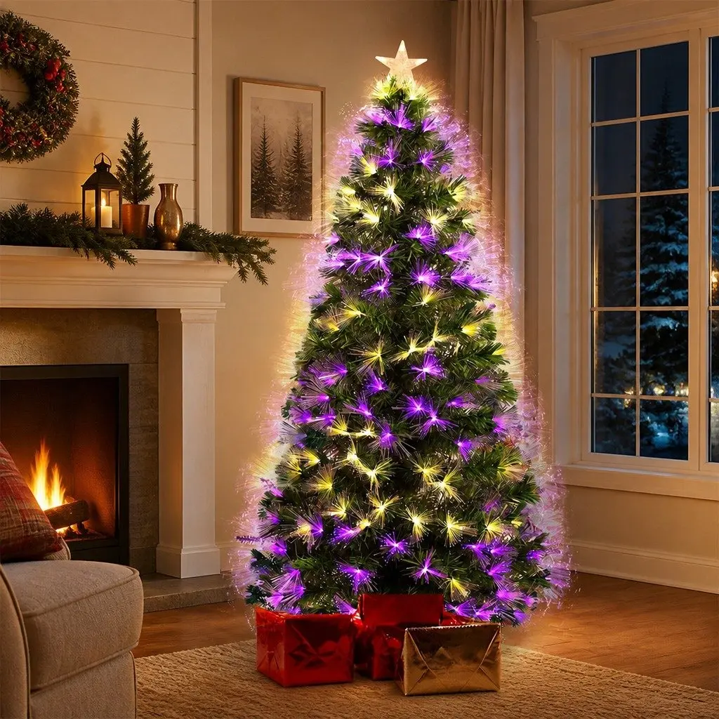 Fiber Optic Christmas Tree PVC 1.8M Green