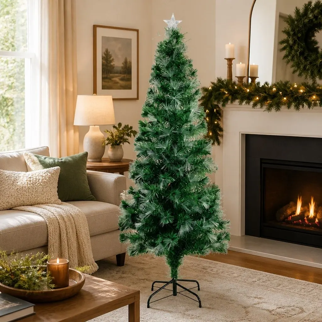 2.1M Fibre Optic Christmas Tree with 8 Flash Modes
