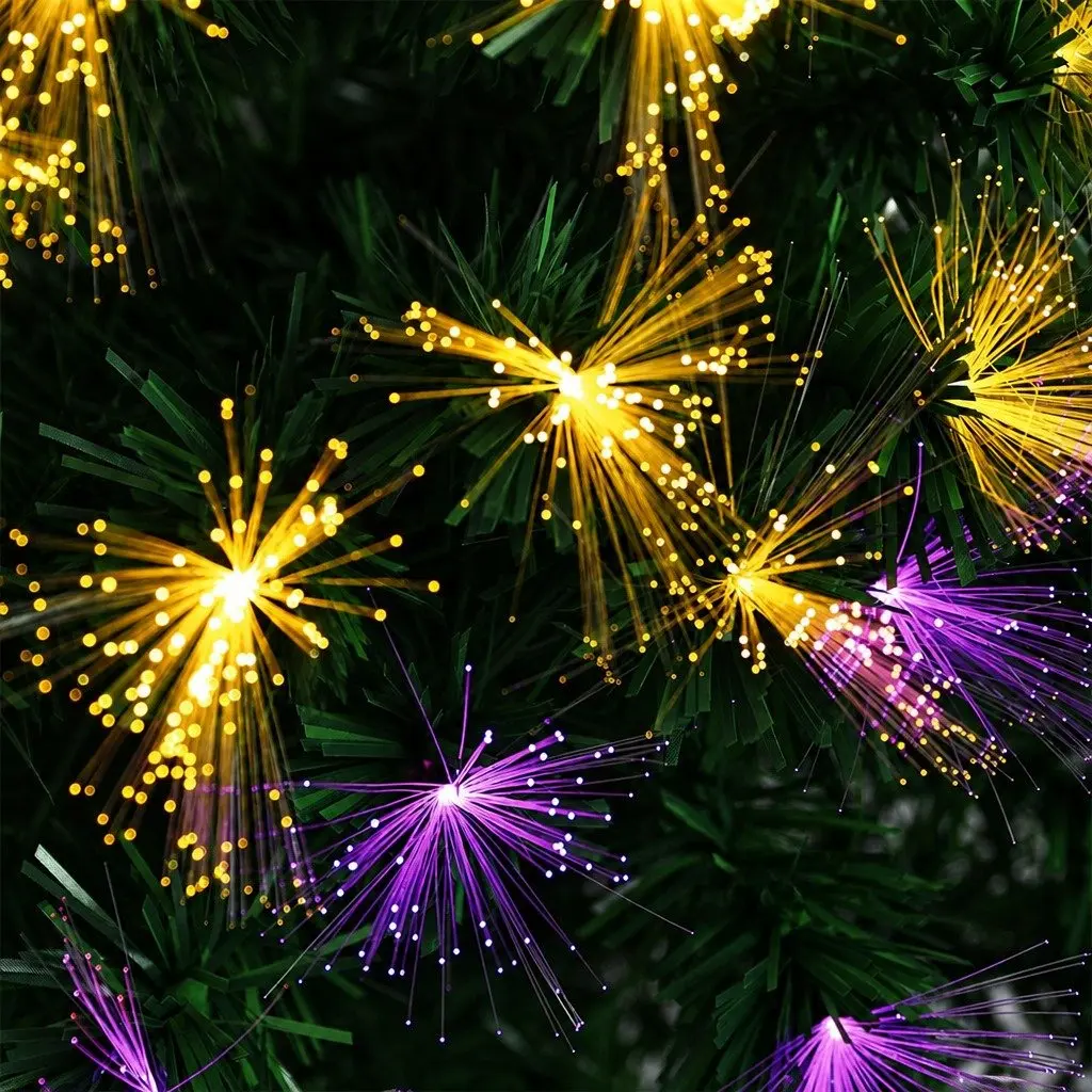 Christmas Tree Fibre Optic 2.1M Green PVC Steel Base