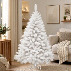 1.5M White Christmas Tree with 308 Tips and Metal Base