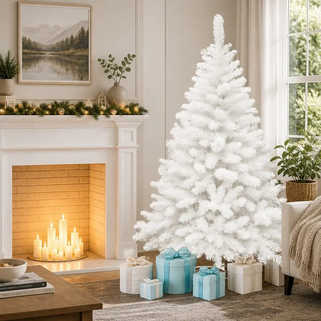 Christmas Tree PVC 1.5M White Compact Small Space Decor