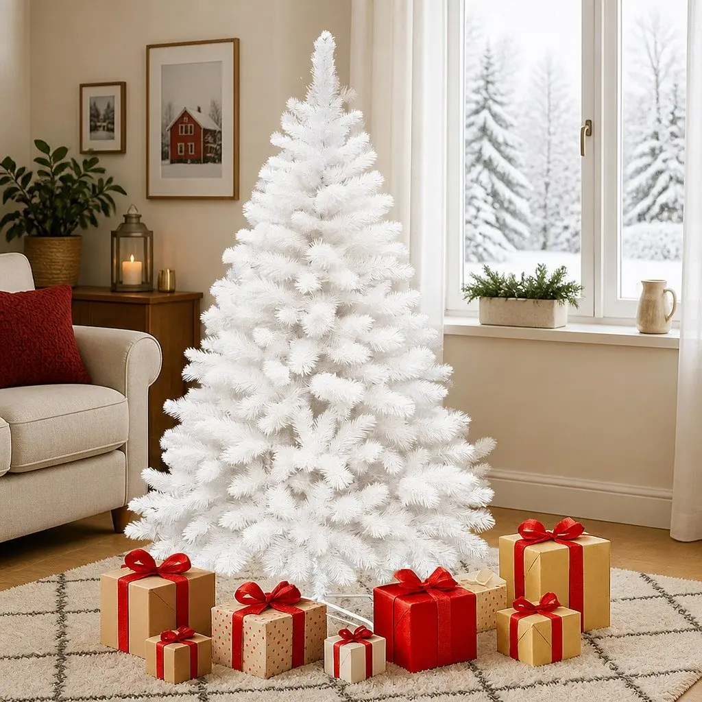 Christmas Tree PVC 1.5M White Compact Small Space Decor