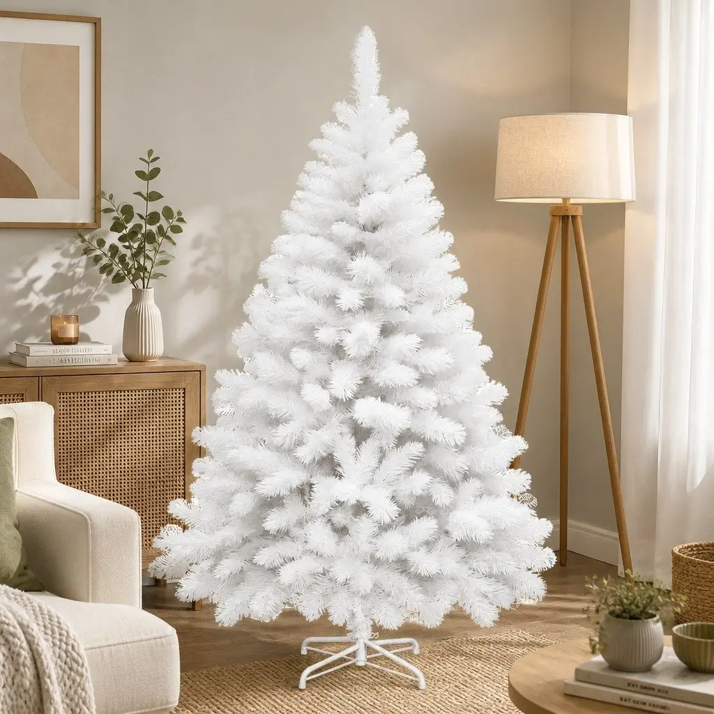 Christmas Tree PVC 1.5M White Compact Small Space Decor