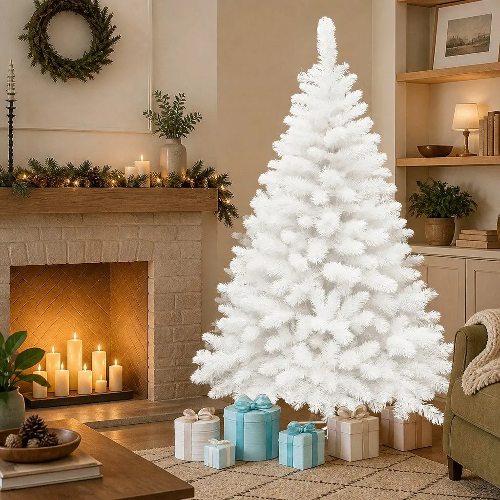 Christmas Tree PVC 1.8M White 670 Tips Indoor Outdoor Display