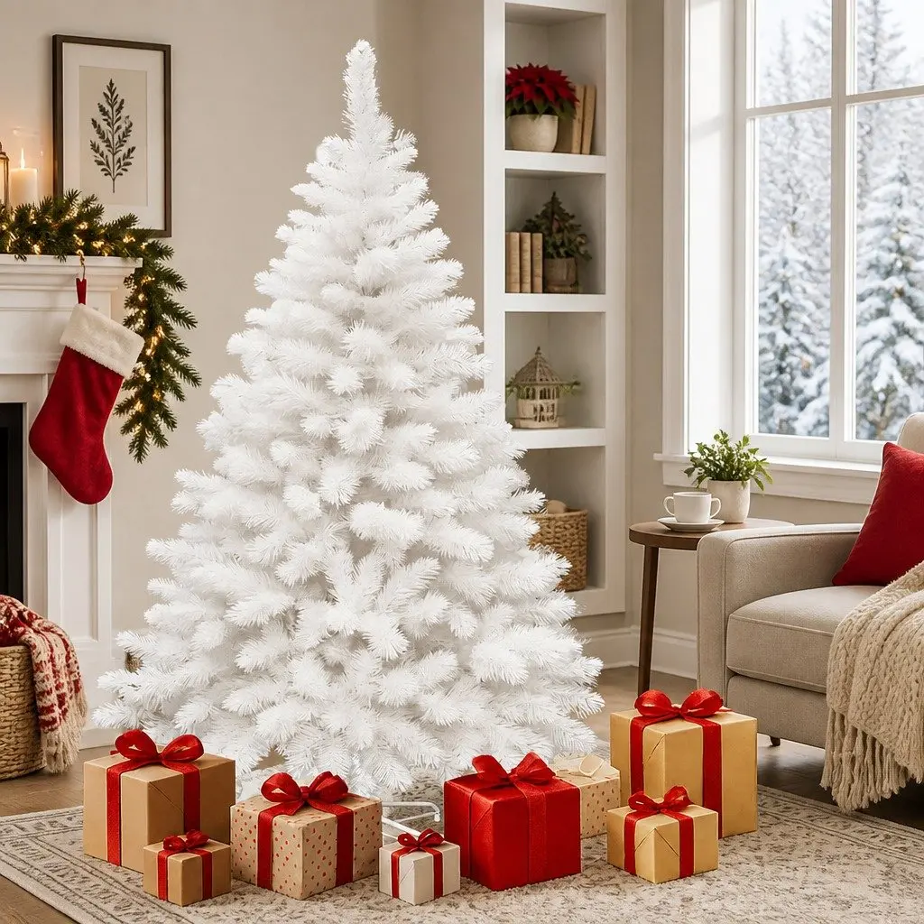 Christmas Tree PVC 1.8M White 670 Tips Indoor Outdoor Display