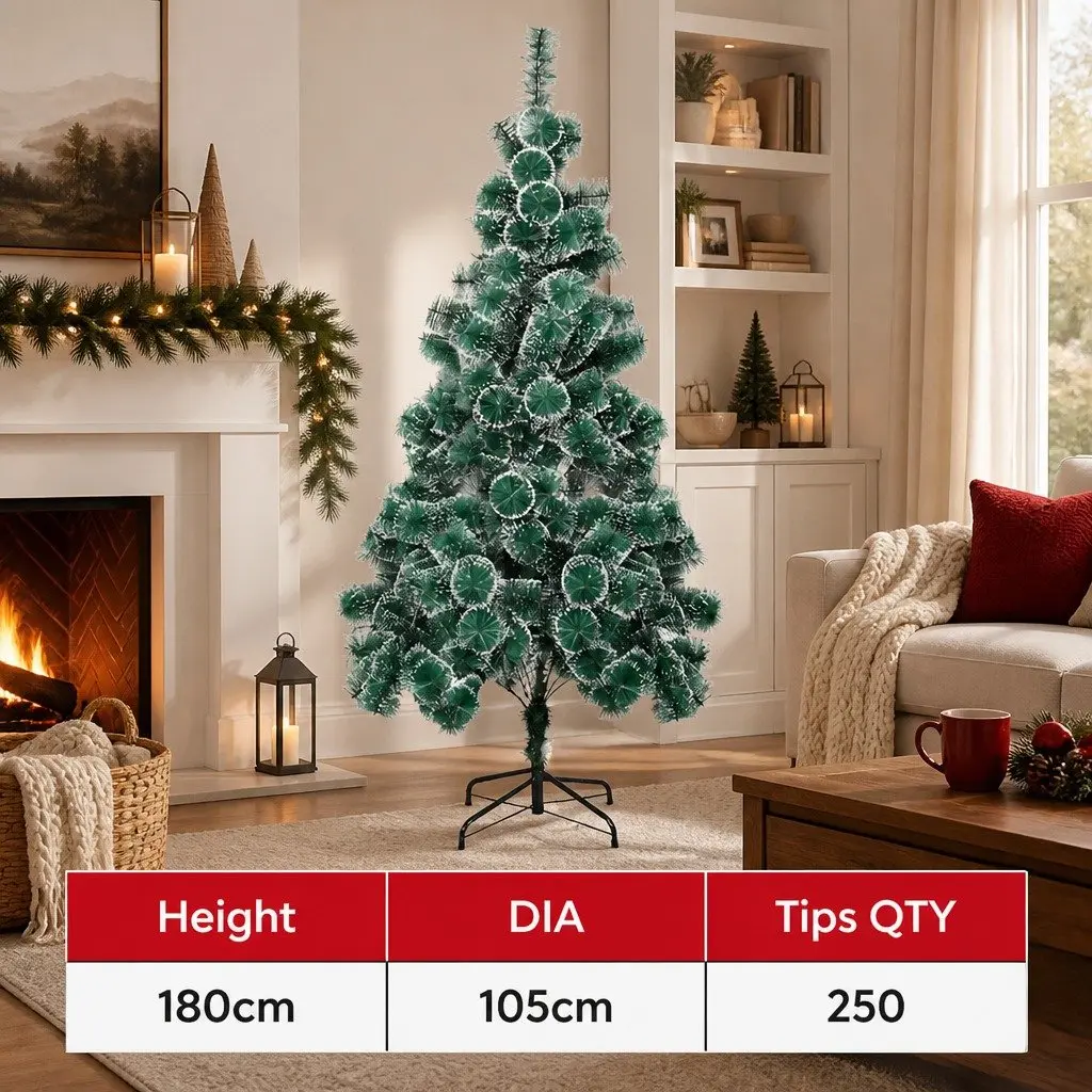 180cm Artificial Christmas Tree with Snow Flocked Tips