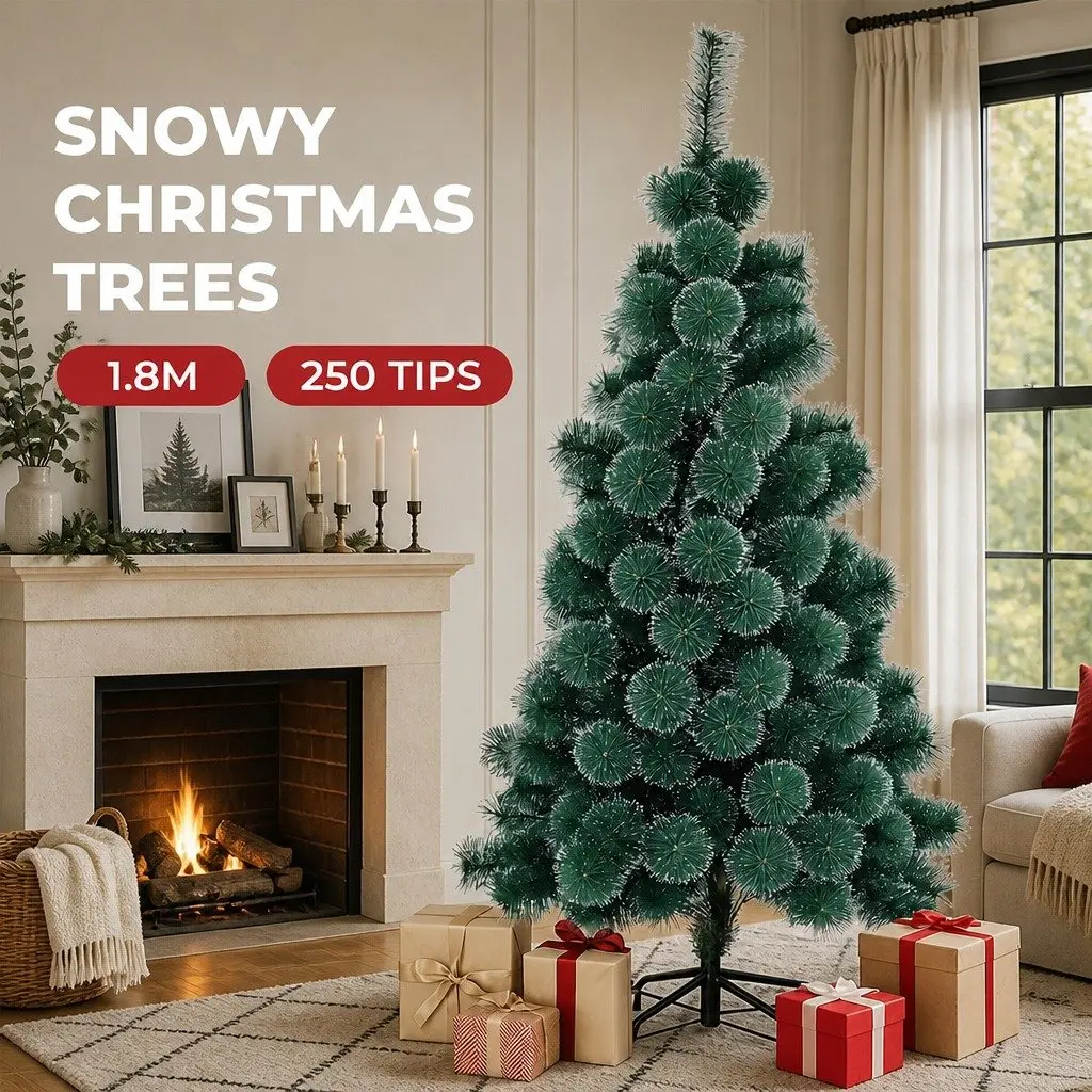 180cm Artificial Christmas Tree with Snow Flocked Tips