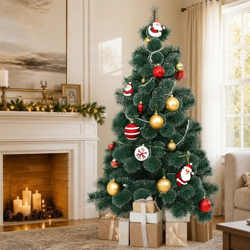 180cm Artificial Christmas Tree with Snow Flocked Tips