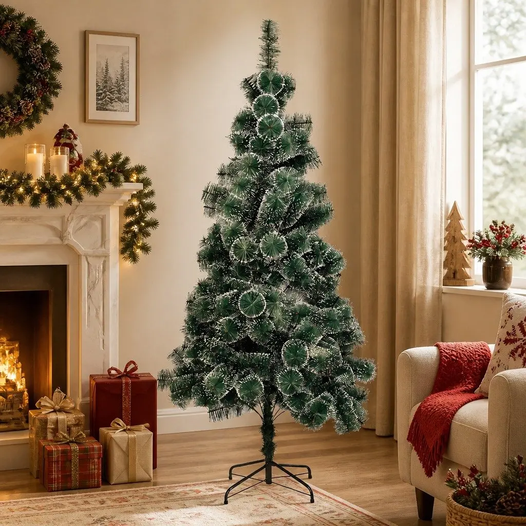 Artificial Christmas Tree PVC 210cm Snow-Tipped Green Pine Needle Full 320 Tips