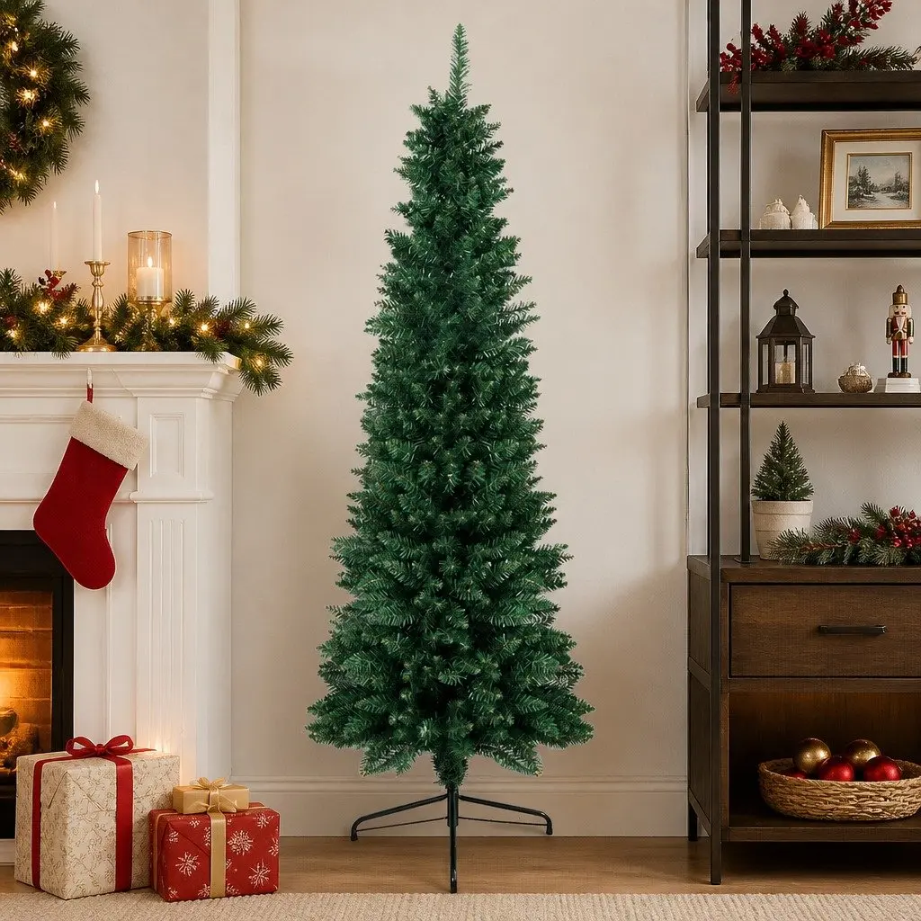 2.1M Pencil Christmas Tree with Durable Construction