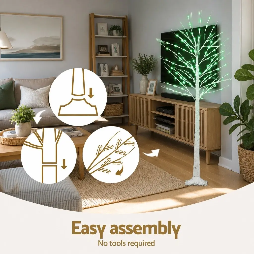 Christmas Tree LED 170cm Multicolour RGB with 120 Lights Remote Control Indoor Outdoor