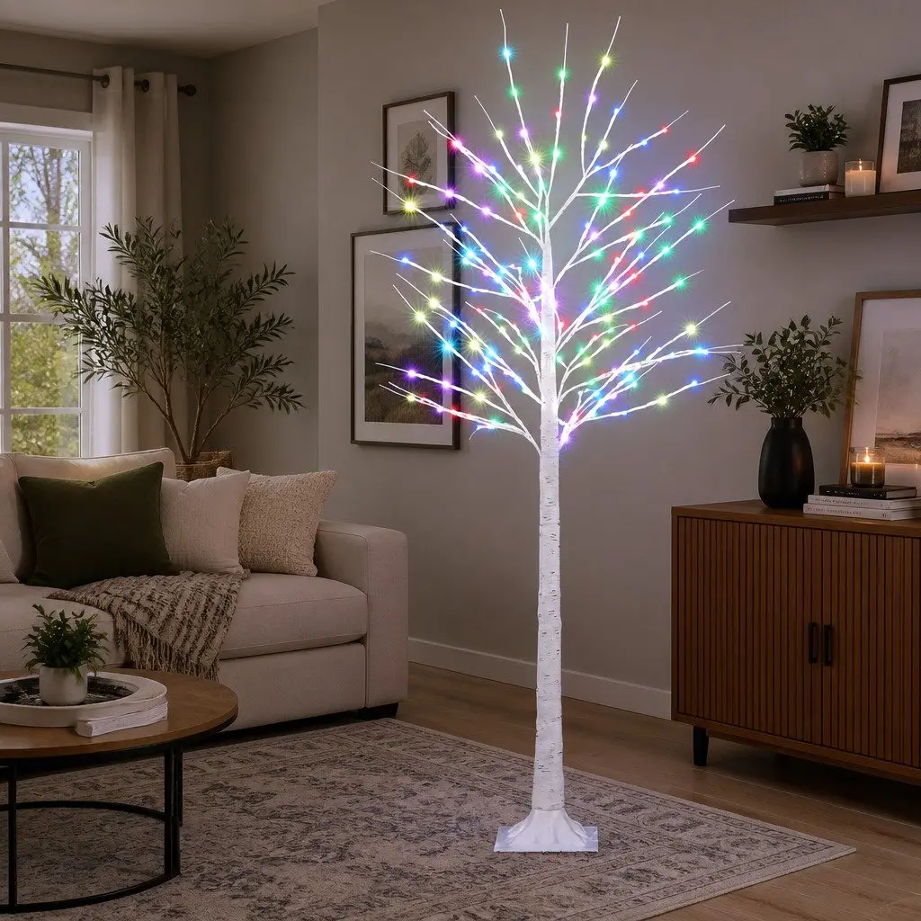 Christmas Tree LED 170cm Multicolour RGB with 120 Lights Remote Control Indoor Outdoor
