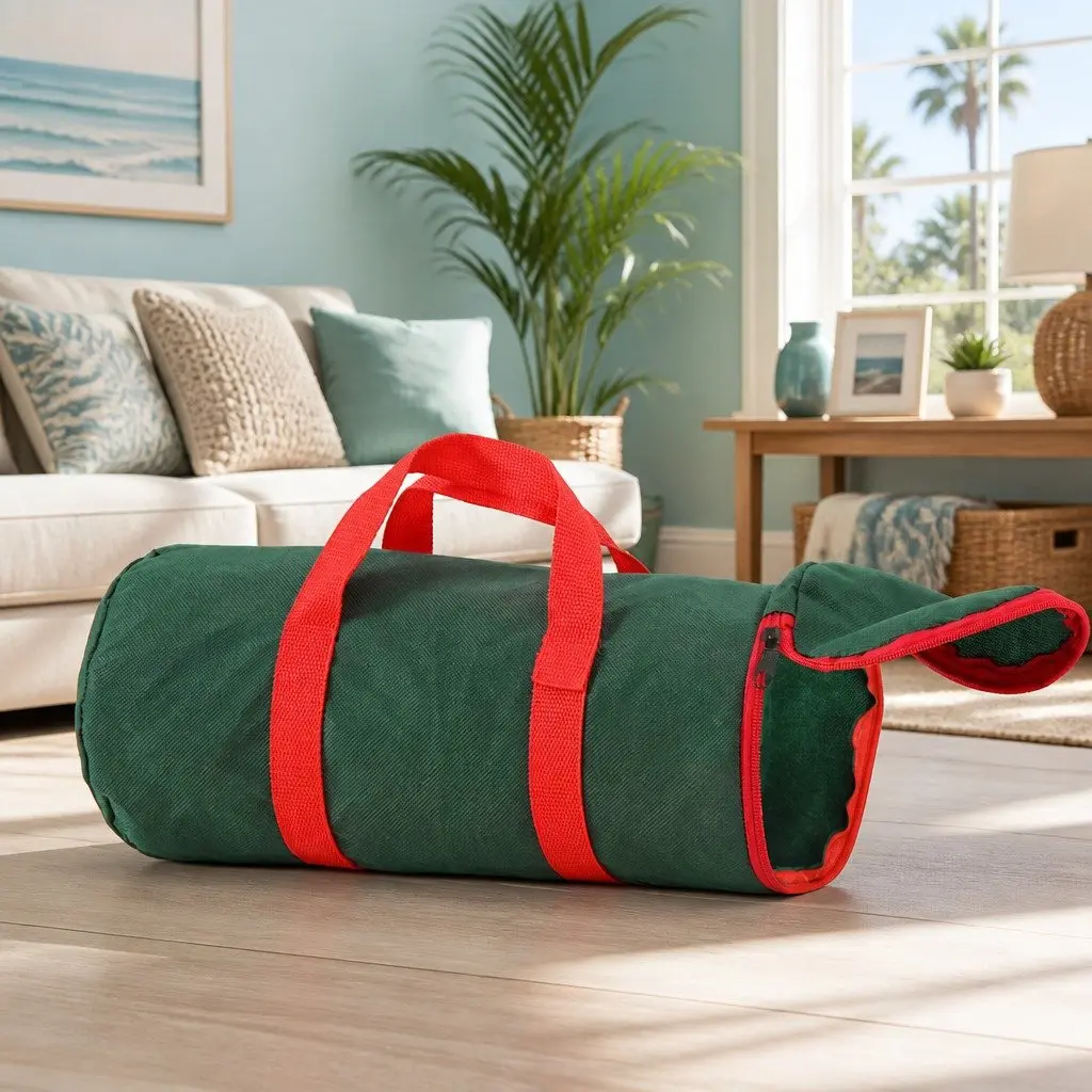 Christmas Baubles Storage Bag in Green Oxford