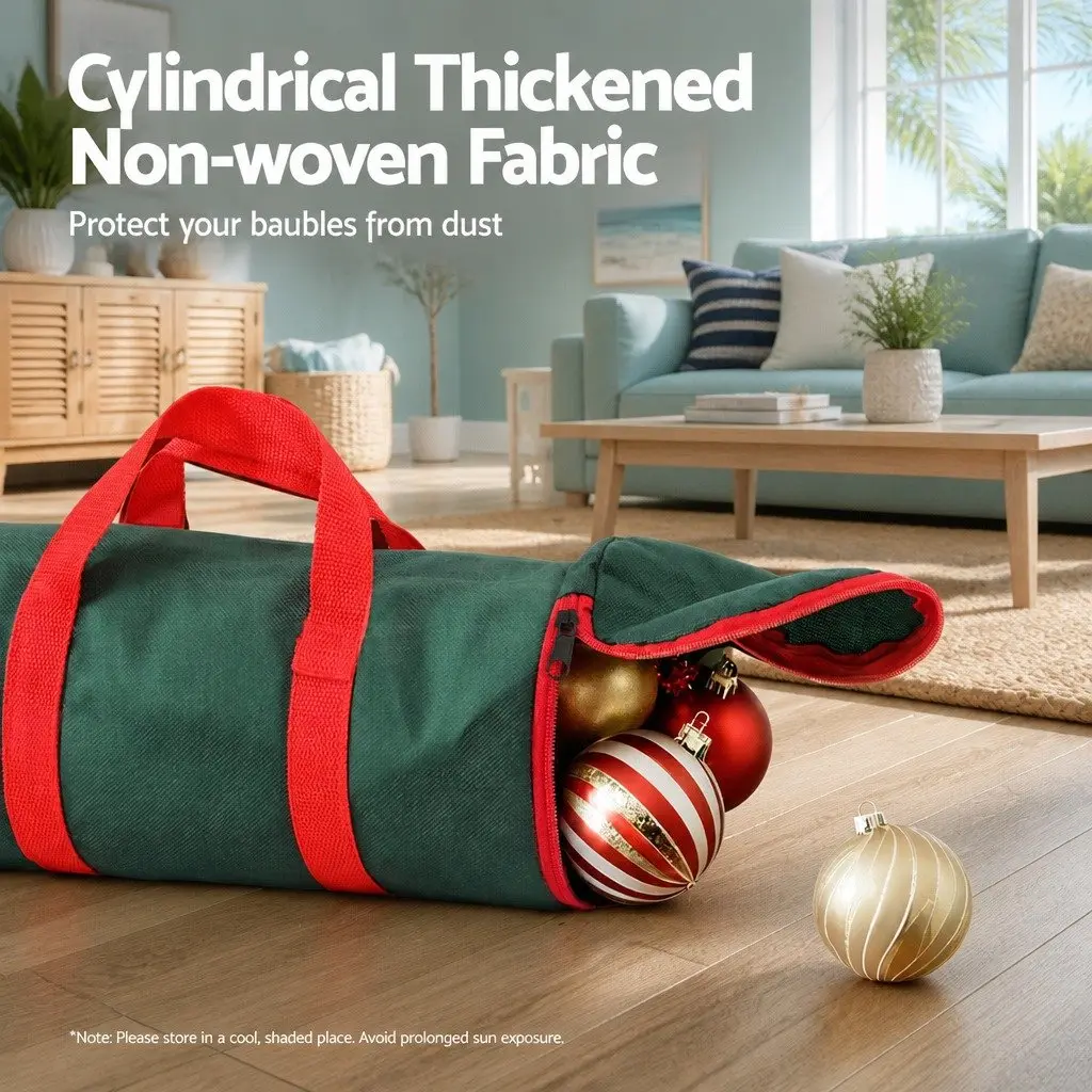 Christmas Baubles Storage Bag in Green Oxford