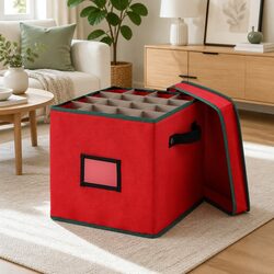 Durable Christmas Baubles Storage Box with 64 Dividers