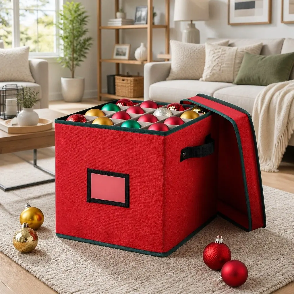 Christmas Baubles Storage Box with 64 Dividers
