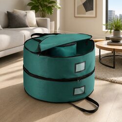Durable Christmas Garland Wreath Storage Bag, 60cm Green
