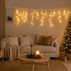32M Icicle Christmas Lights with 960 LED Warm White