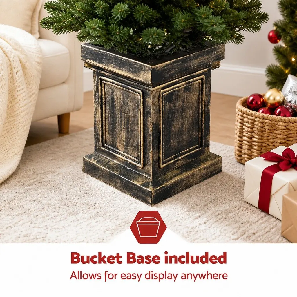 Pre-Lit Potted Christmas Tree Artificial 1.2M Green PE PVC