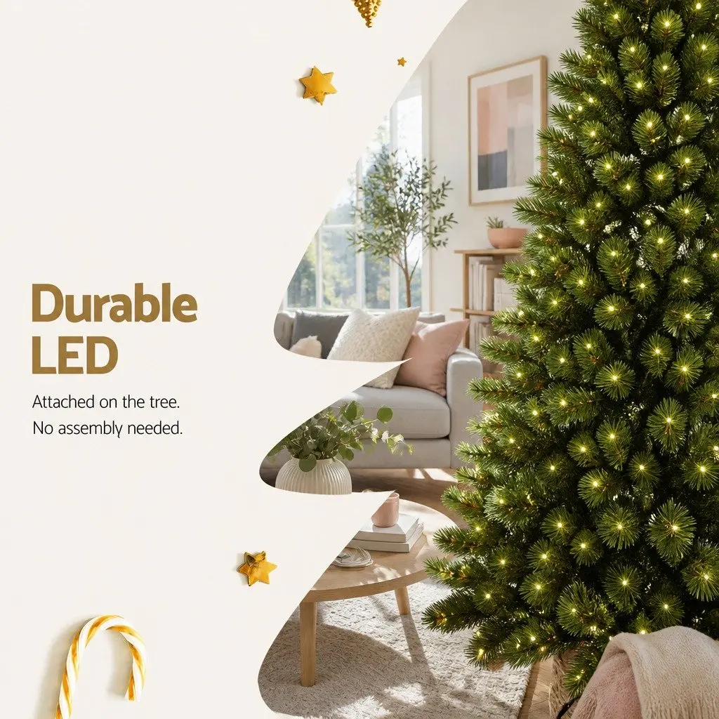 1.8m Pre-lit LED Christmas Tree with 874 Tips Green