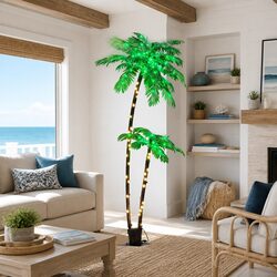 Durable 2.1m LED Christmas Palm Tree for Outdoors