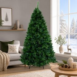 Sturdy 1.8M Green Christmas Tree with 1024 PVC Tips