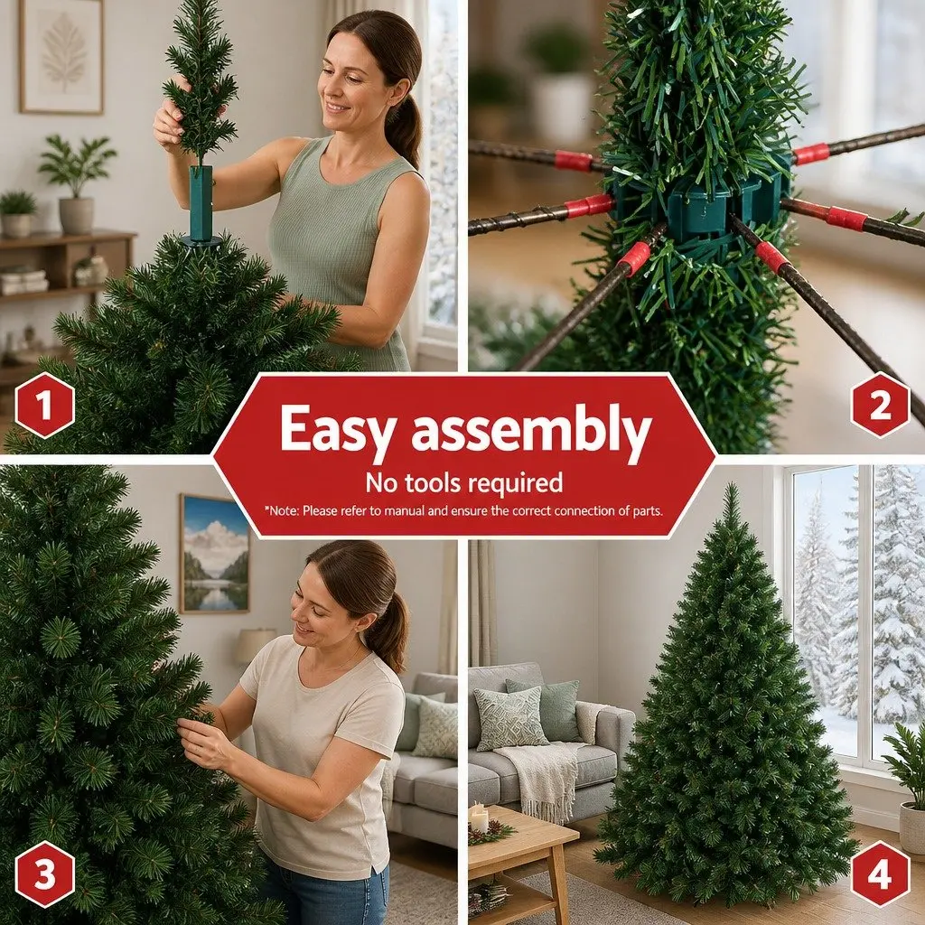 1.8M Green Christmas Tree with 1024 PVC Tips