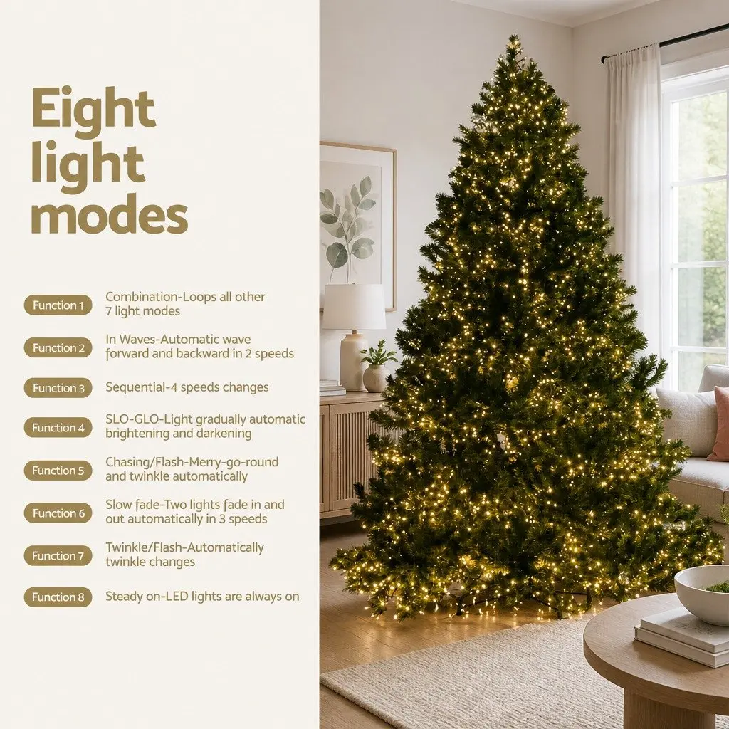 1.8M Pre-lit Christmas Tree with 1980 LEDs