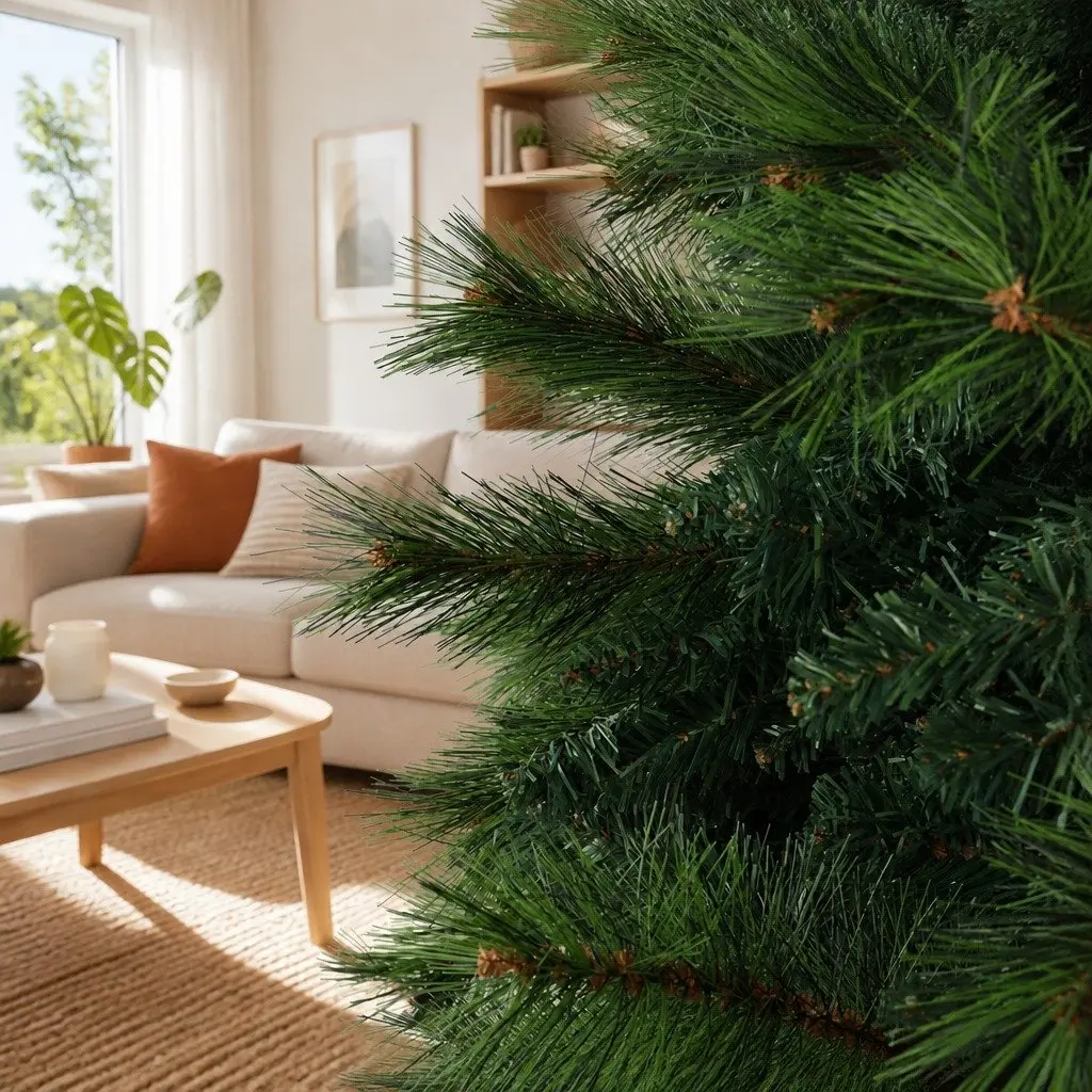 7FT Green Faux Christmas Tree with 1584 Tips