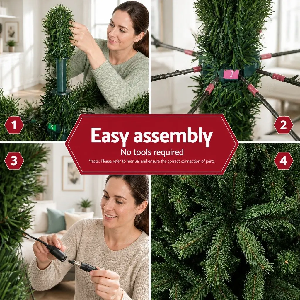 7FT Pre-lit Christmas Tree with 2800 LED Lights