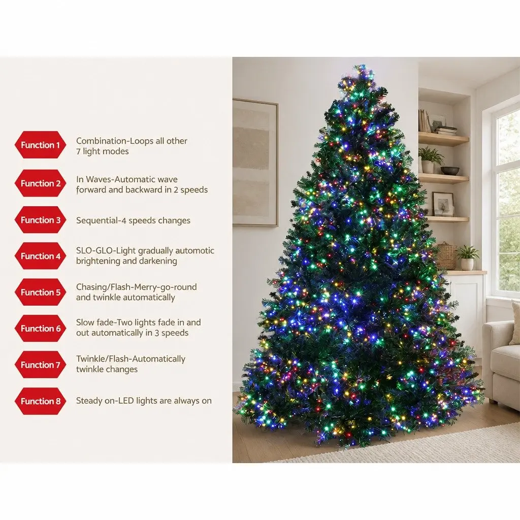 7FT Pre-lit Christmas Tree with 2800 LED Lights