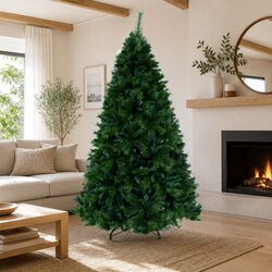 Sturdy 2.4M Green Christmas Tree with 2100 Tips