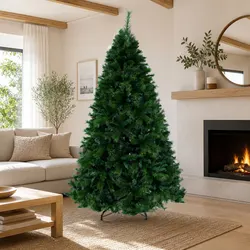 Sturdy 2.4M Green Christmas Tree with 2100 Tips