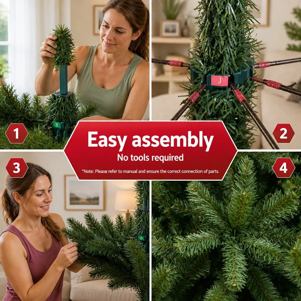 Christmas Tree PVC 2.4M Green Artificial Holiday Decoration