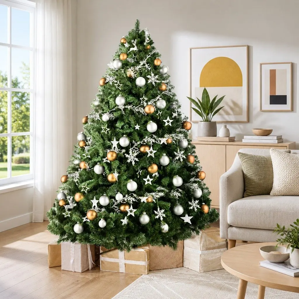 Christmas Tree PVC 2.4M Green Artificial Holiday Decoration