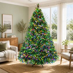 2.4M Green Pre-lit Christmas Tree with 3190 LED Lights