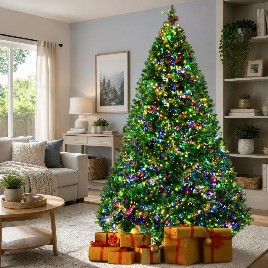 2.4M Green Pre-lit Christmas Tree with 3190 LED Lights
