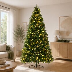 Sturdy Pre-lit Christmas Tree 2.7M 9FT Green with 2590 Tips
